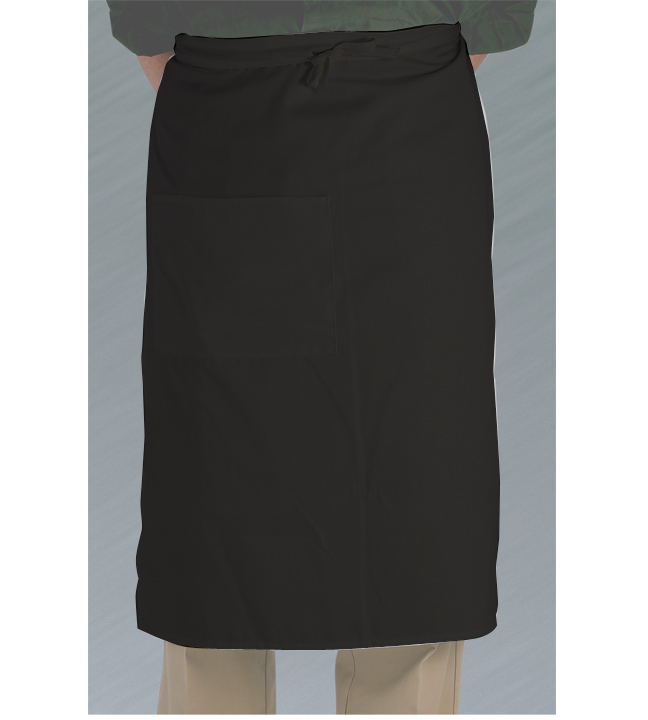 Black Bistro Apron 30"L x 32"W